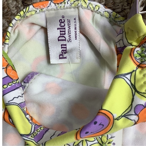 Pan Dulce Size 7/8 Daisies Bright Bikini Set. New With Tags - Picture 7 of 8